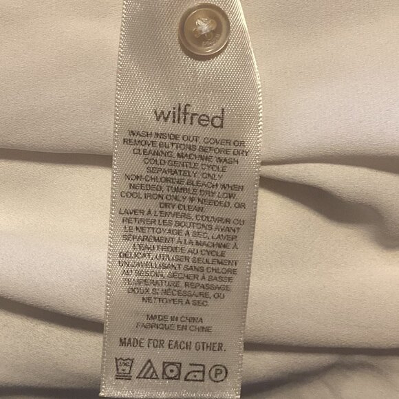 Wilfred Daughter Dress Women's Puff-Sleeves Button-Front Midi Smocking Ruffles - Picture 10 of 15